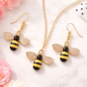 Necklace and earrings Bee Jewelry Set